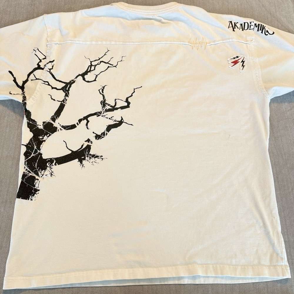 Akademiks Jeans Level Chapter Graphic T Shirt Mens 2XL White Streetwear Y2K - Picture 2 of 12
